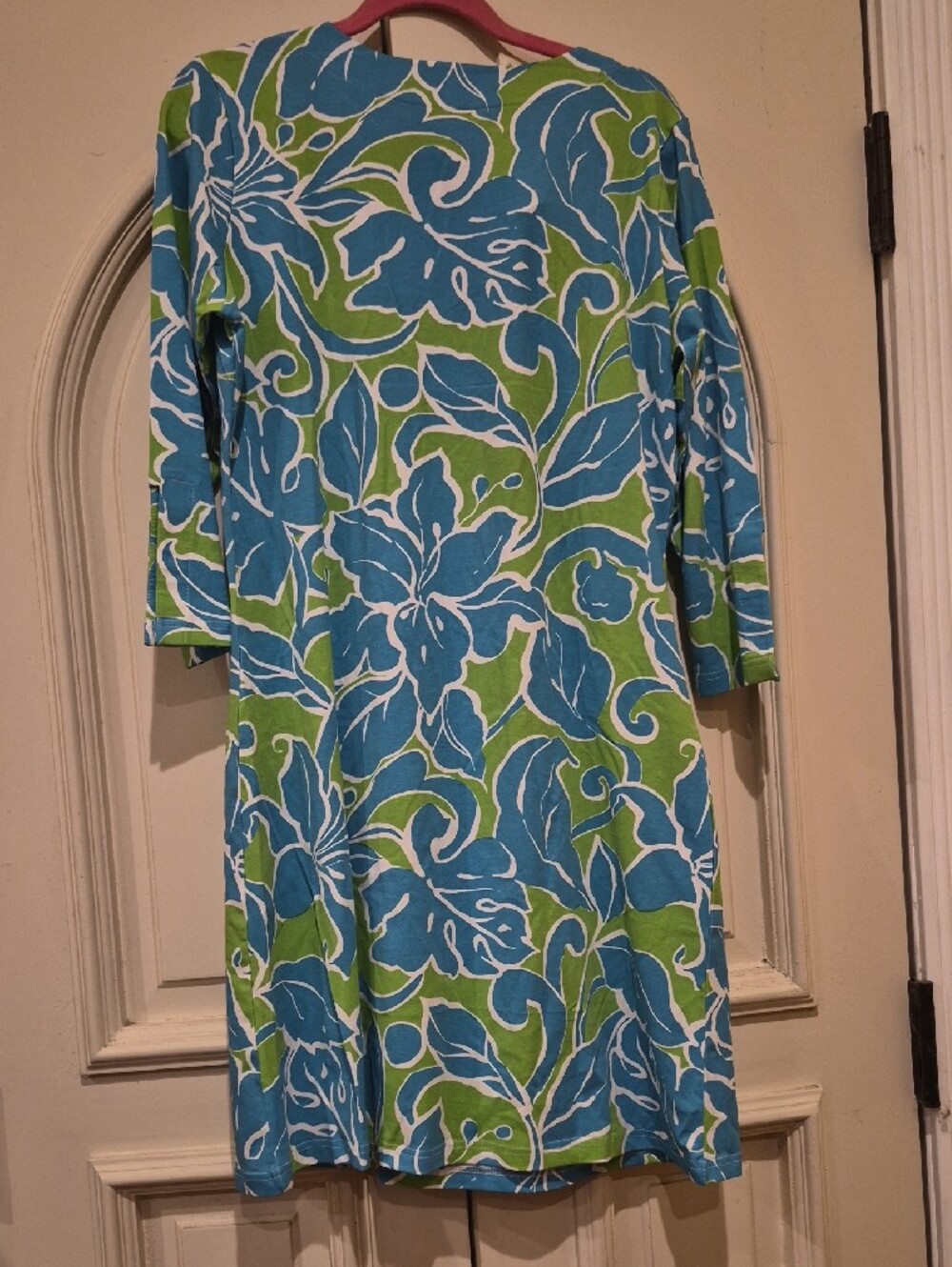 Barbara Gerwit Blue & Green Floral Womens Dress Brand New - Picture 5 of 8